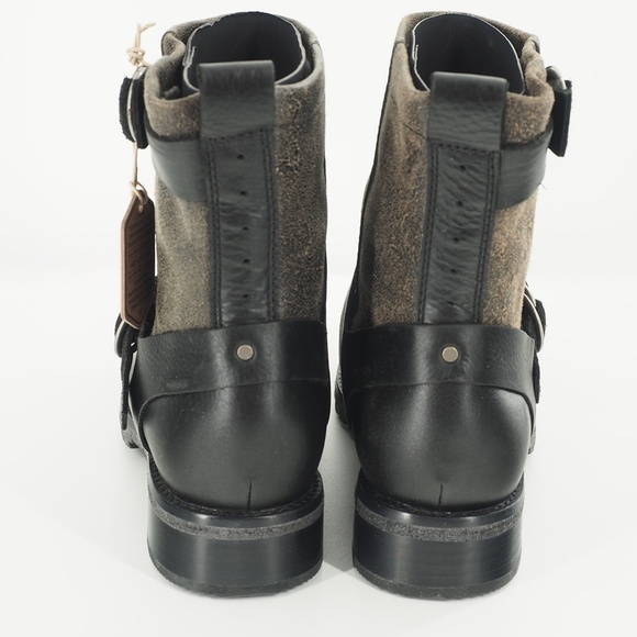 Woolrich Baltimore Black Crackle Leather Boot Women's Size 10 - Picture 7 of 9